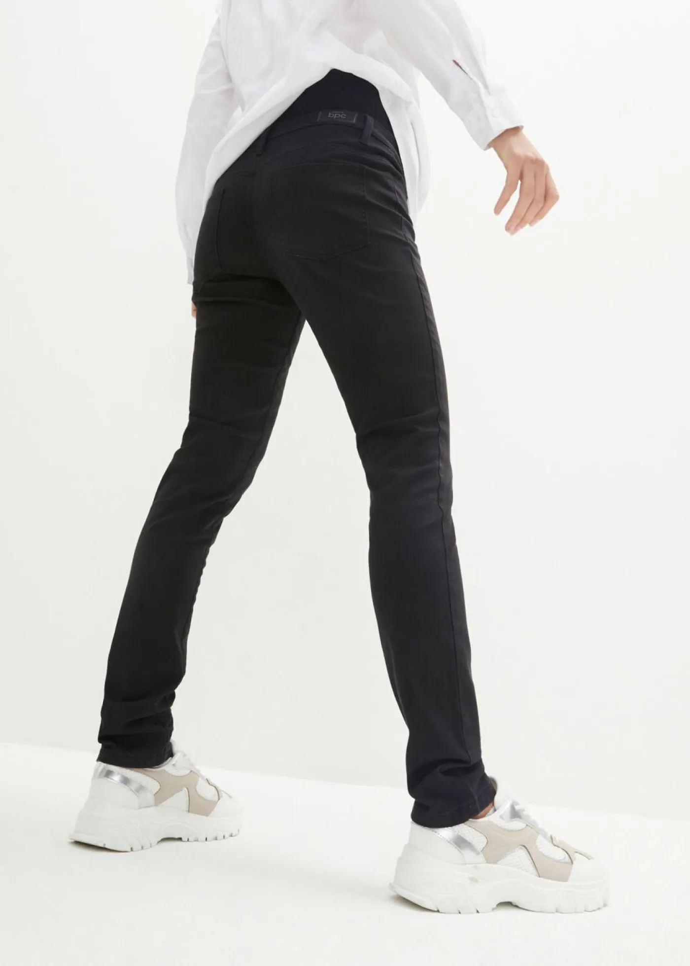 Online Pantalón premamá con material elástico y corte slim Mujer Premamá