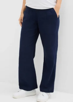 Pantalón premamá de muselina de algodón puro con corte holgado Mujer Premamá