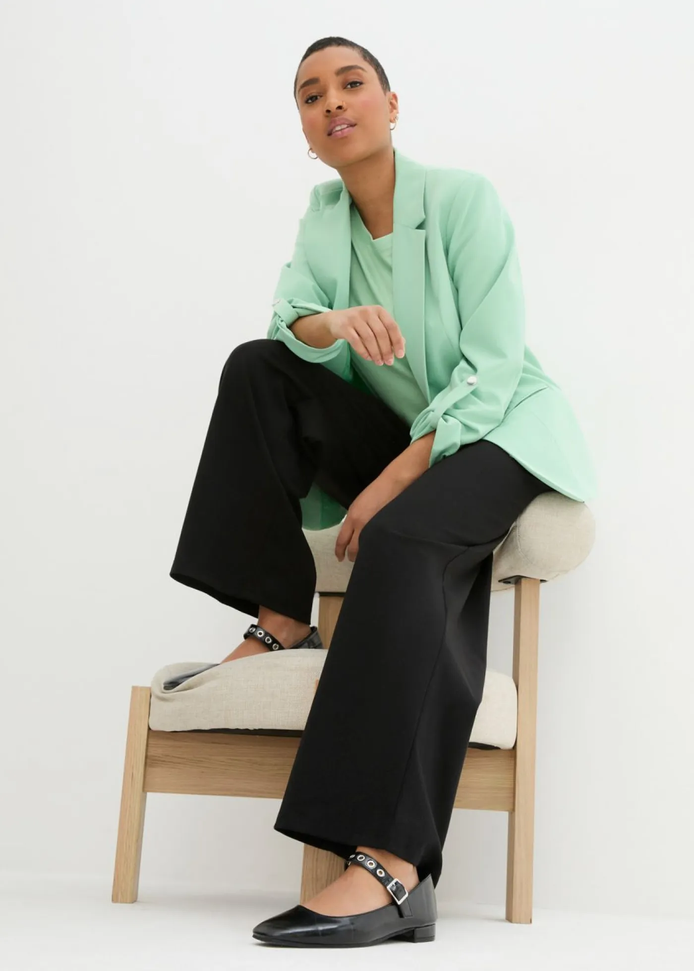 Pantalón Punto di Roma con cintura cómoda Mujer Pantalones
