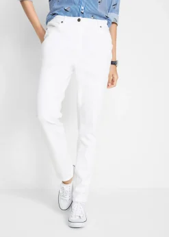 Hot Pantalón recto cómodo con elástico Mujer Pantalones