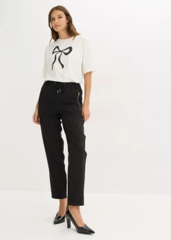 Clearance Pantalón sin cierre con cinturilla cómoda Mujer Pantalones