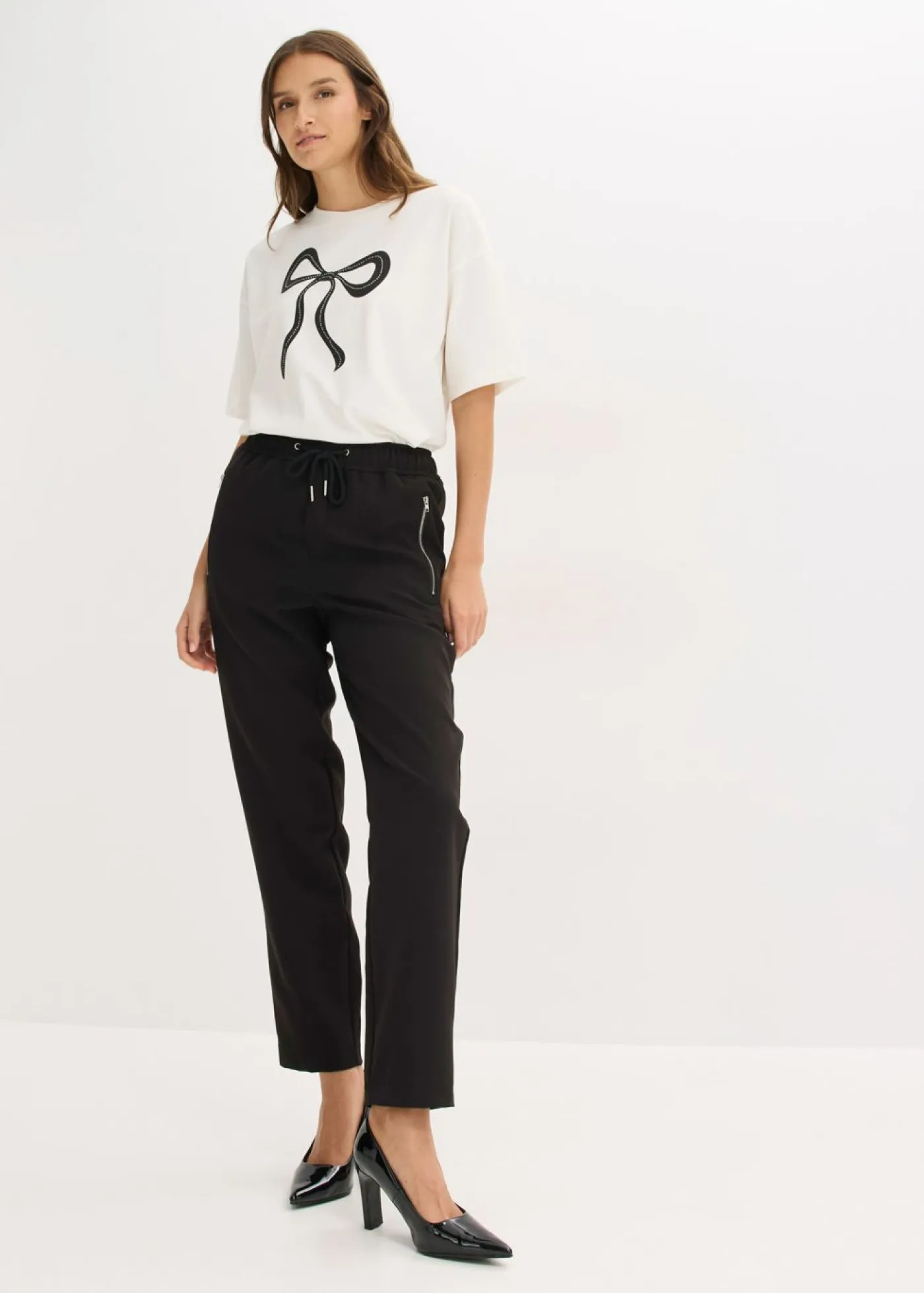 Clearance Pantalón sin cierre con cinturilla cómoda Mujer Pantalones