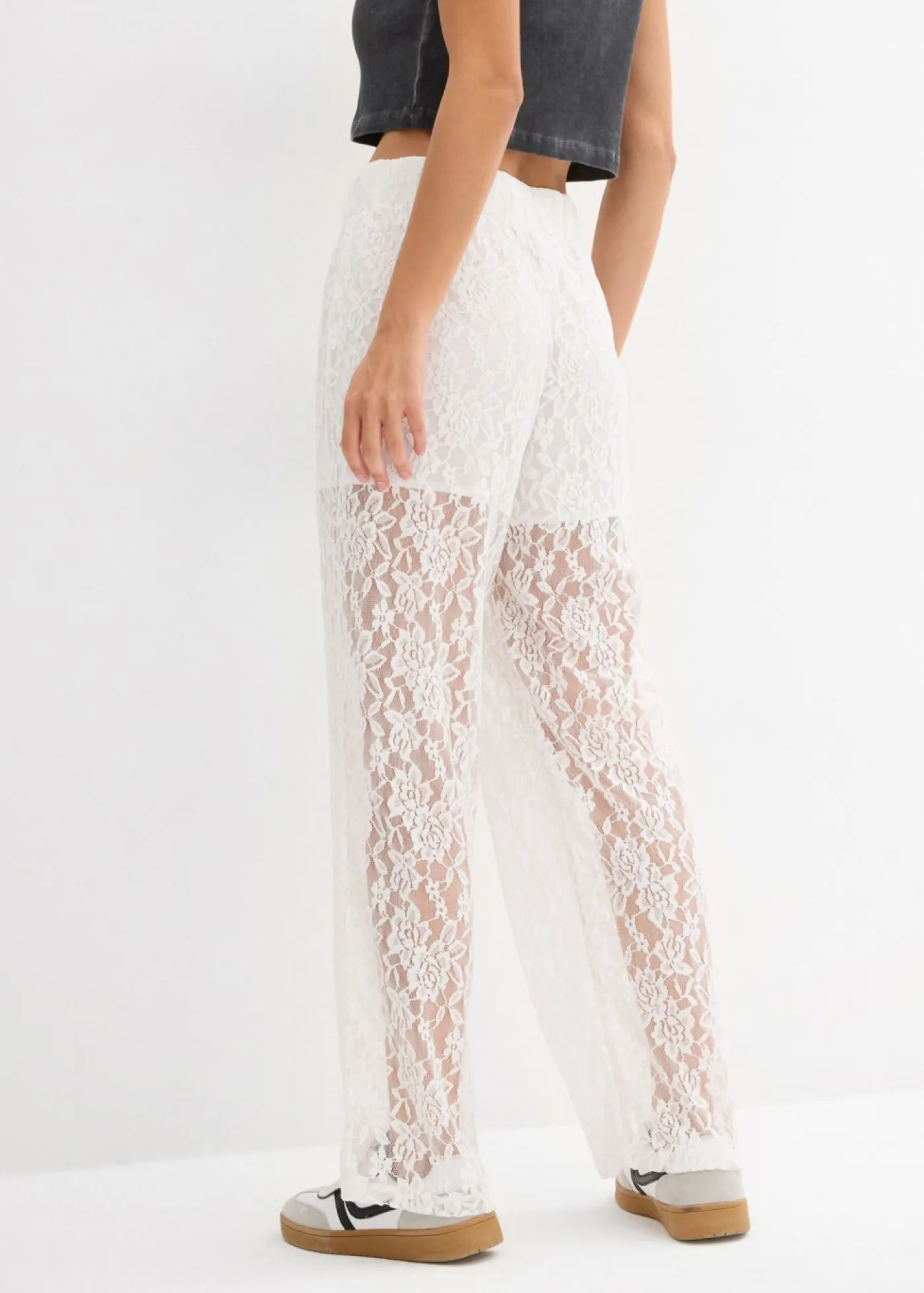 Discount Pantalón sin cierre con encaje Mujer Pantalones