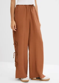 Hot Pantalón sin cierre con lazos Mujer Pantalones