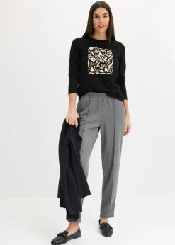 Discount Pantalón sin cierre con ribete Mujer Pantalones
