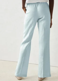 Clearance Pantalón sin cierre de lino puro Mujer Premium|Pantalones