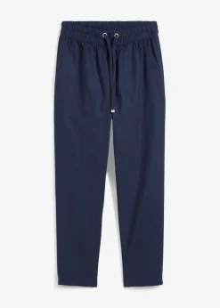 Hot Pantalón sin cierre de mezcla de lino ligero Mujer Pantalones