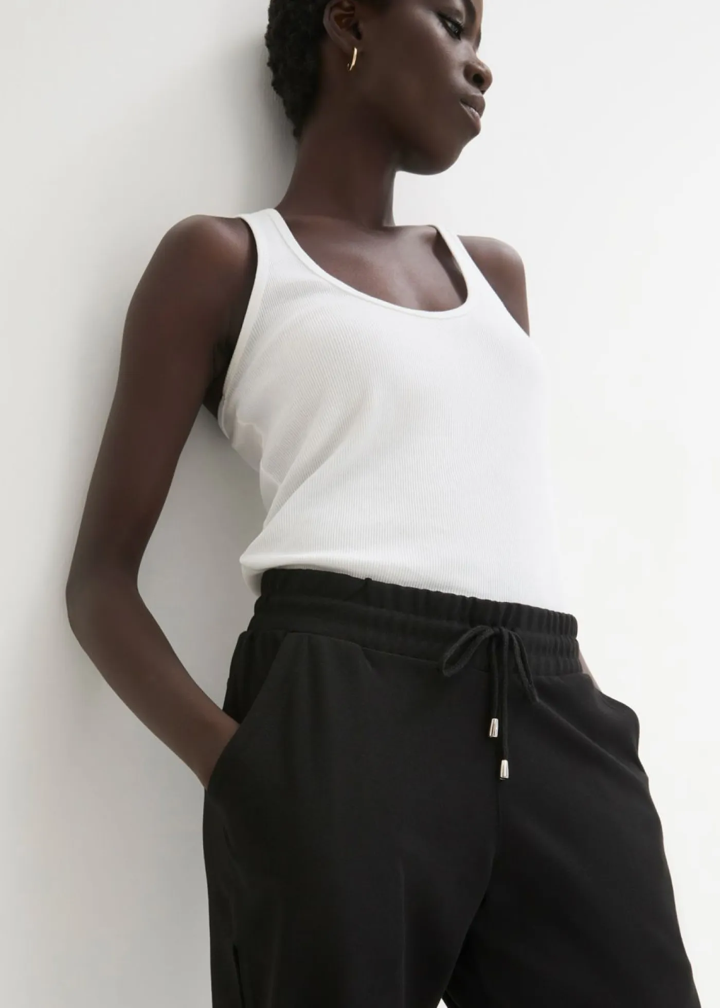 Clearance Pantalón sin cierre de mezcla de viscosa Mujer Pantalones|Novedades