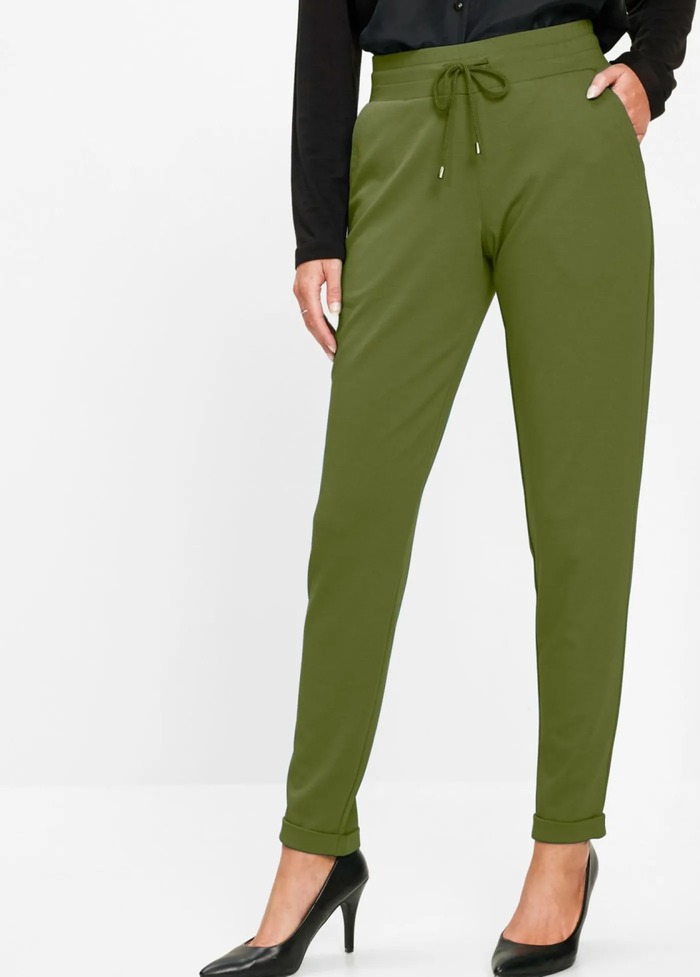 Sale Pantalón sin cierre de mezcla de viscosa Mujer Pantalones|Novedades