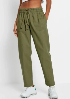 New Pantalón sin cierre de mezcla de lino ligero Mujer Pantalones
