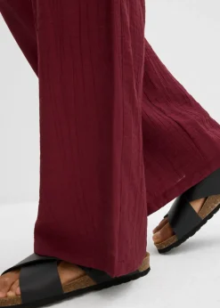 Pantalón sin cierre de mezcla de viscosa estructurada Mujer Conjuntos De Ropa|Esenciales
