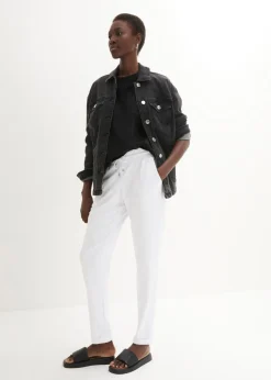 Online Pantalón sin cierre de mezcla de viscosa Mujer Pantalones|Novedades