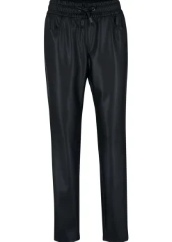 Outlet Pantalón sin cierre de piel sintética Mujer Pantalones