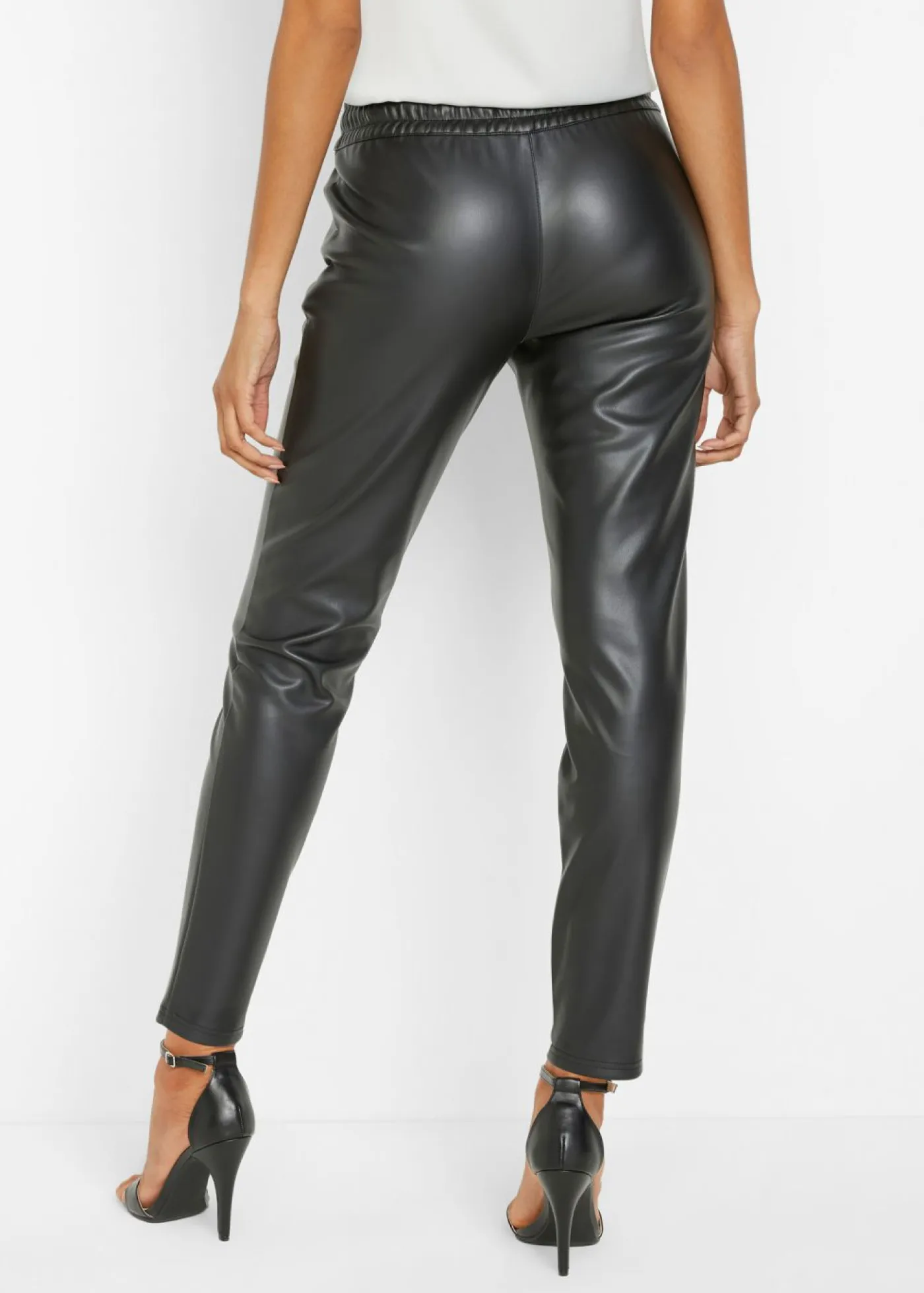 Outlet Pantalón sin cierre de piel sintética Mujer Pantalones