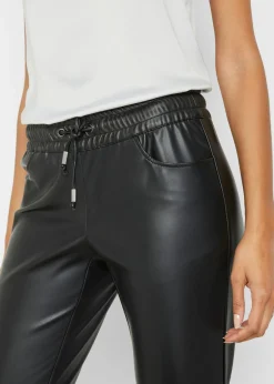 Outlet Pantalón sin cierre de piel sintética Mujer Pantalones