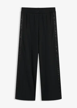Clearance Pantalón sin cierre de Punto di Roma con piedras brillantes Mujer Pantalones
