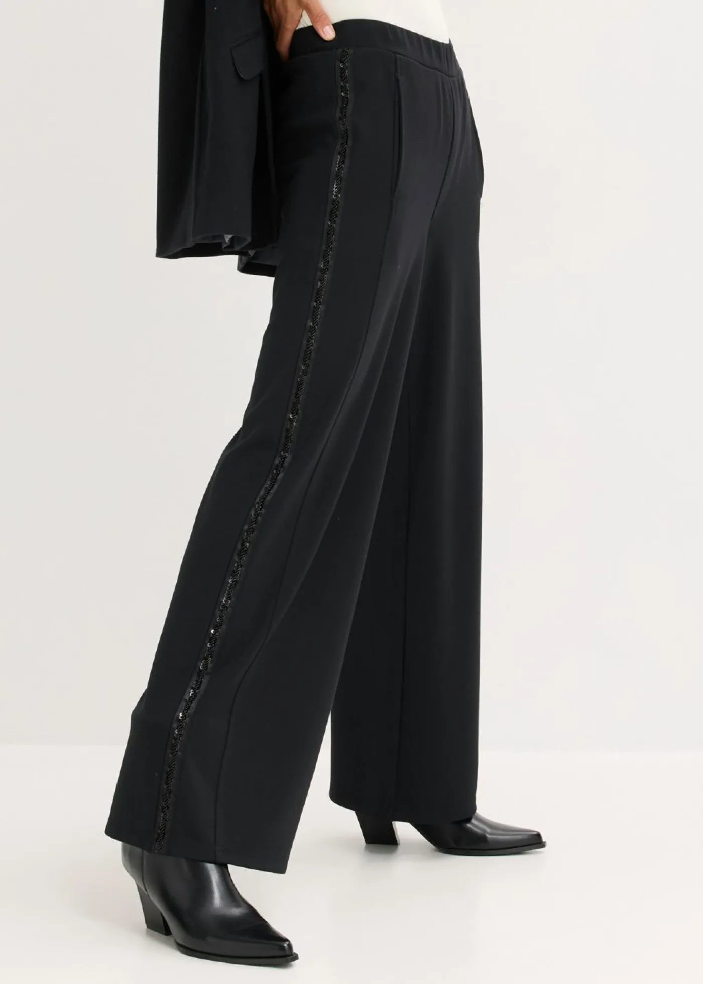 Clearance Pantalón sin cierre de Punto di Roma con piedras brillantes Mujer Pantalones