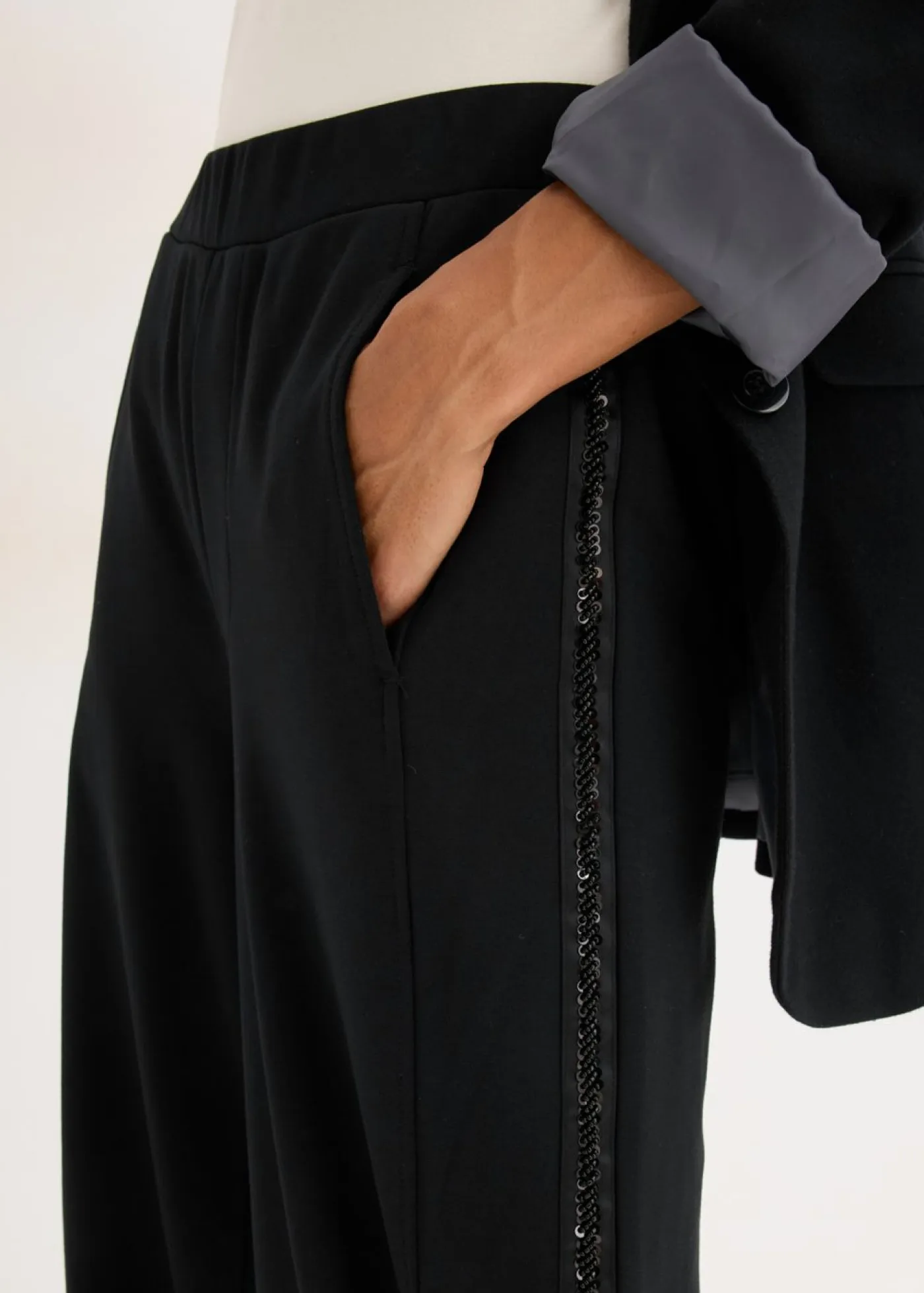 Clearance Pantalón sin cierre de Punto di Roma con piedras brillantes Mujer Pantalones