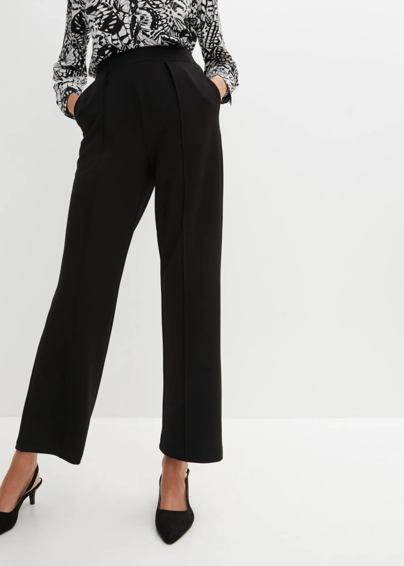 Sale Pantalón sin cierre de tejido interlock resistente Mujer Pantalones|Novedades