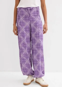 Discount Pantalón sin cierre de viscosa fluida Mujer Pantalones