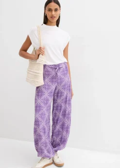 Discount Pantalón sin cierre de viscosa fluida Mujer Pantalones