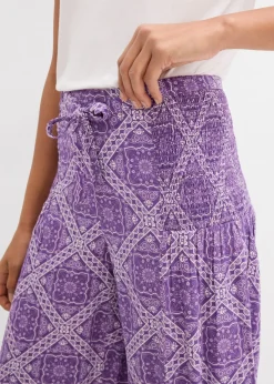 Discount Pantalón sin cierre de viscosa fluida Mujer Pantalones
