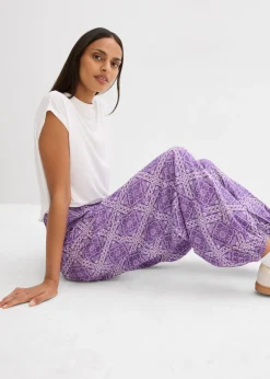 Discount Pantalón sin cierre de viscosa fluida Mujer Pantalones