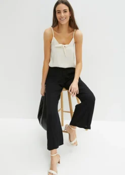 Clearance Pantalón sin cierre de viscosa Mujer Pantalones|Tallas Pequeñas