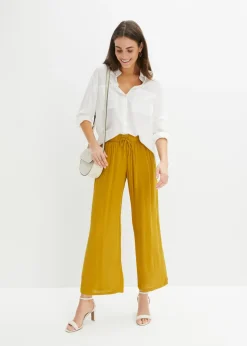 New Pantalón sin cierre de viscosa Mujer Pantalones|Tallas Pequeñas