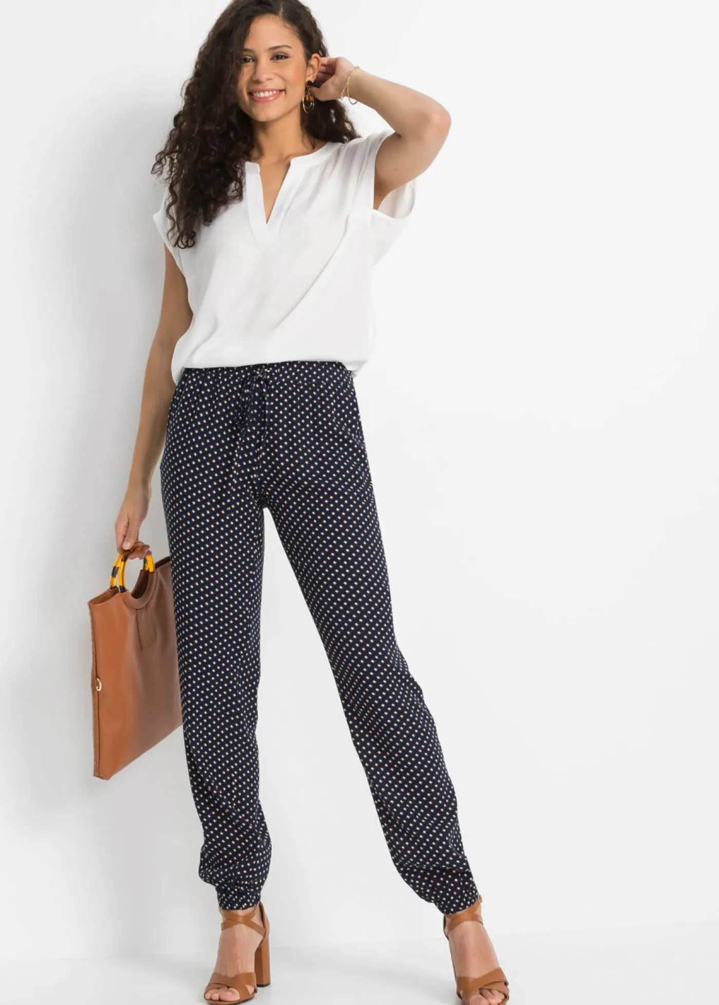 Best Pantalón sin cierre de viscosa pura Mujer Pantalones