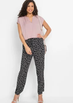 Outlet Pantalón sin cierre de viscosa pura Mujer Pantalones
