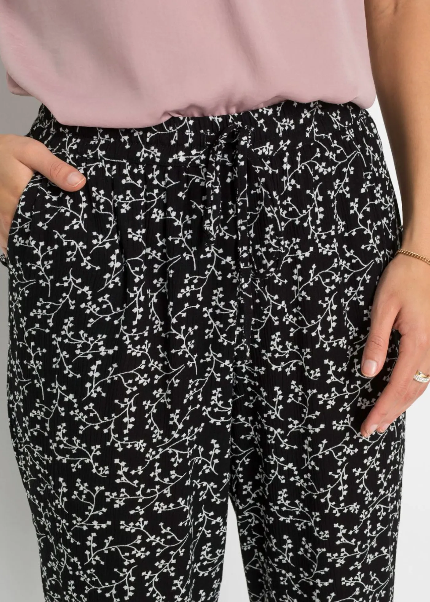 Outlet Pantalón sin cierre de viscosa pura Mujer Pantalones