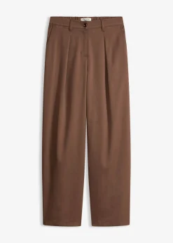 Hot Pantalón tipo barrel con pinzas Mujer Pantalones