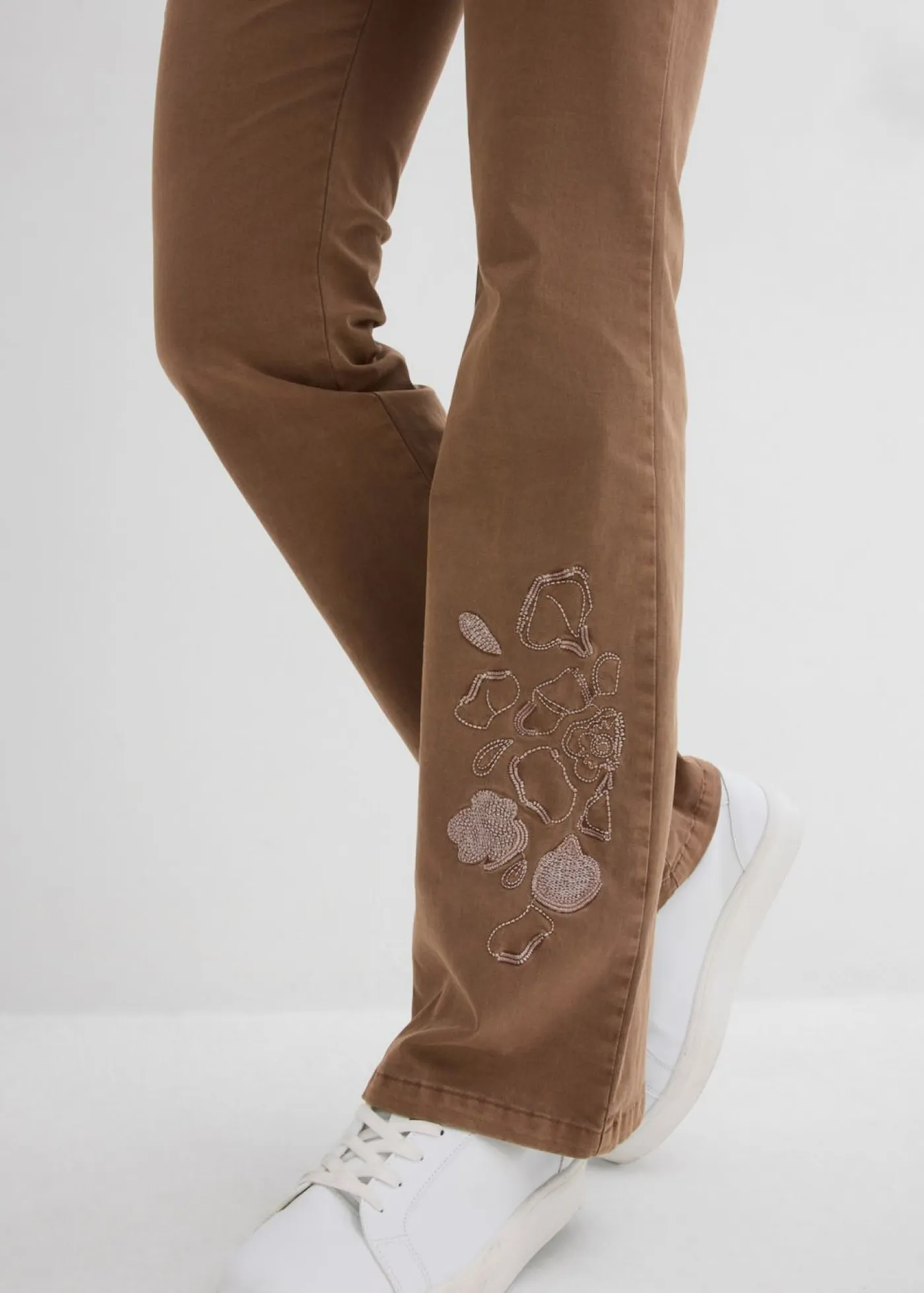 Online Pantalón tipo bootcut con bordado Mujer Vaqueros|Pantalones