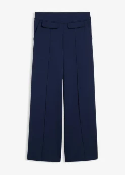 Clearance Pantalón tipo bootcut de mezcla de viscosa ligeramente brillante Mujer Esenciales|Pantalones
