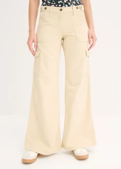 Outlet Pantalón tipo cargo de algodón puro Mujer Pantalones|Novedades