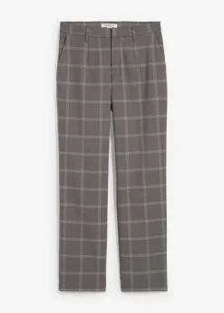 Discount Pantalón tipo chino de cuadros Mujer Pantalones