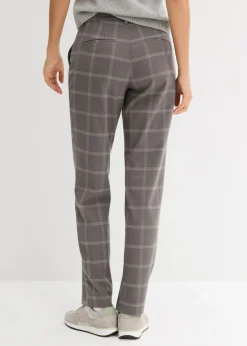 Discount Pantalón tipo chino de cuadros Mujer Pantalones