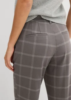 Discount Pantalón tipo chino de cuadros Mujer Pantalones