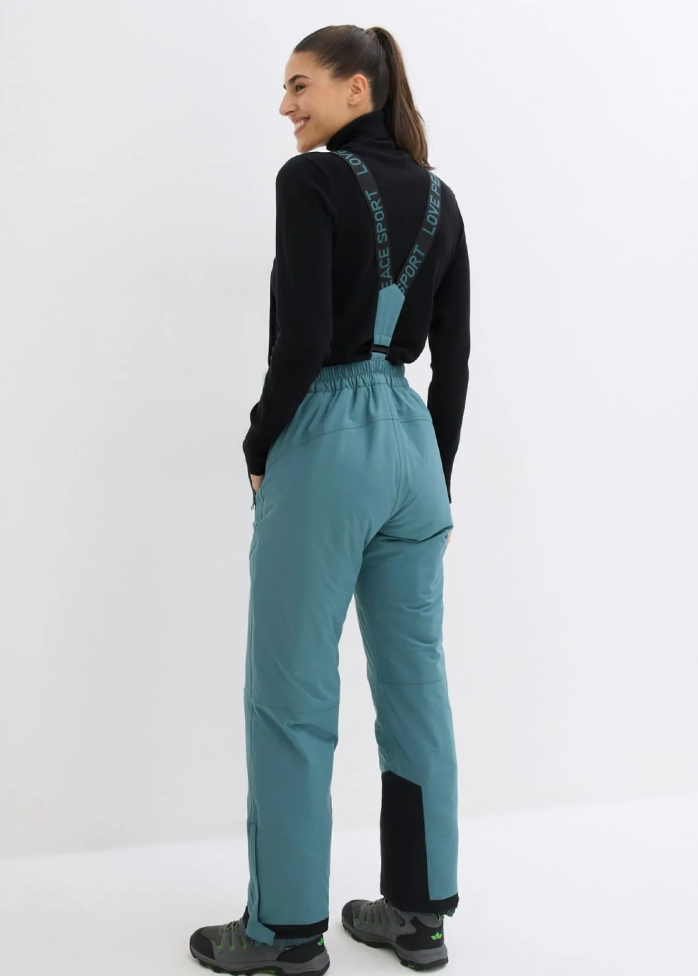 Outlet Pantalón térmico funcional de esquí con tirantes desmontables, material impermeable y corte recto Mujer Ropa Térmica|Ropa Para El Aire Libre
