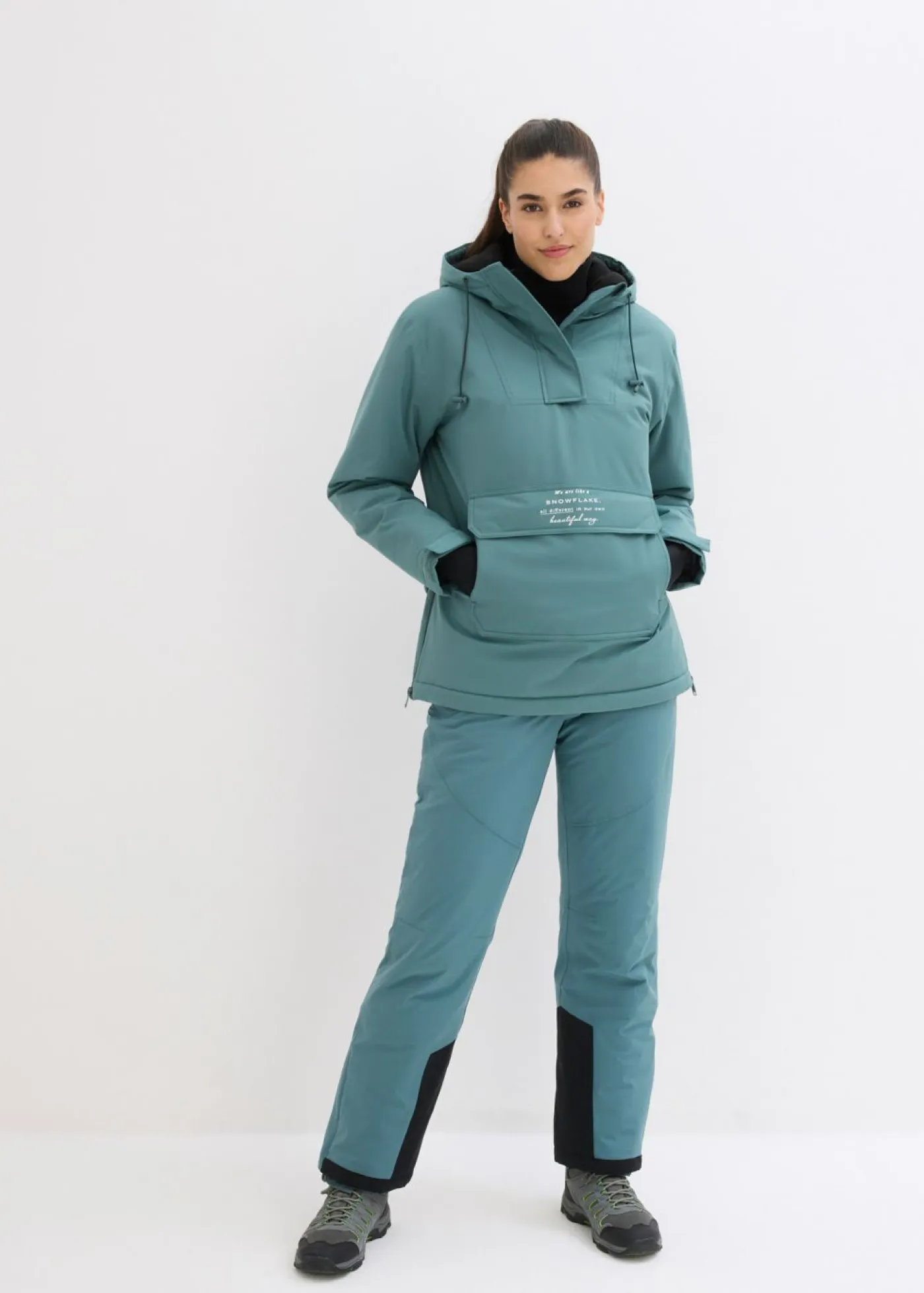 Outlet Pantalón térmico funcional de esquí con tirantes desmontables, material impermeable y corte recto Mujer Ropa Térmica|Ropa Para El Aire Libre