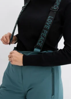 Outlet Pantalón térmico funcional de esquí con tirantes desmontables, material impermeable y corte recto Mujer Ropa Térmica|Ropa Para El Aire Libre