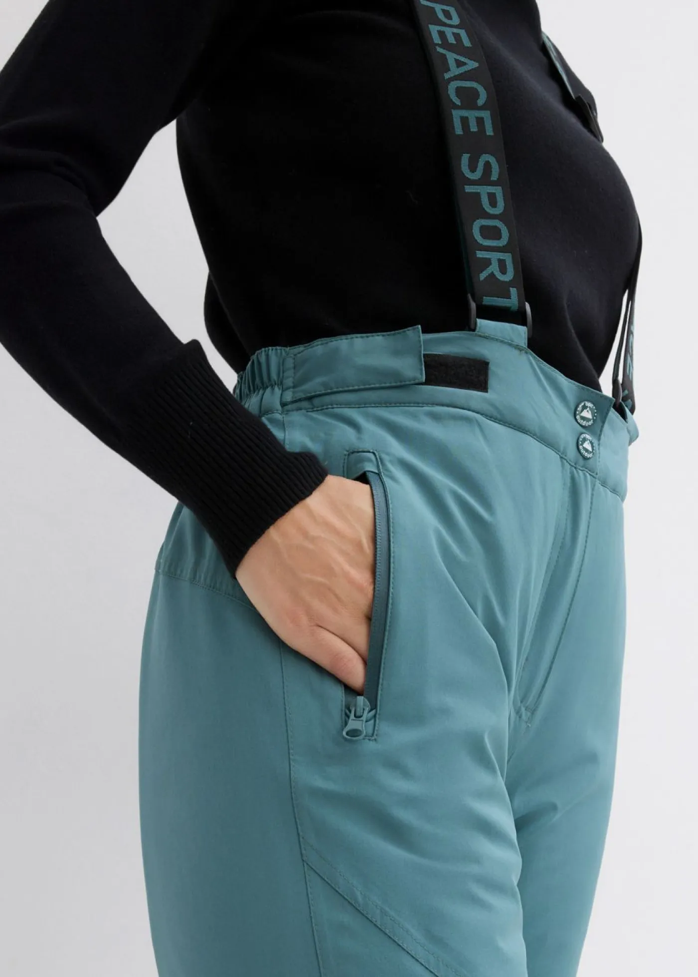 Outlet Pantalón térmico funcional de esquí con tirantes desmontables, material impermeable y corte recto Mujer Ropa Térmica|Ropa Para El Aire Libre