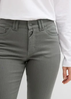 Clearance Pantalones acortados de sarga Mujer Pantalones