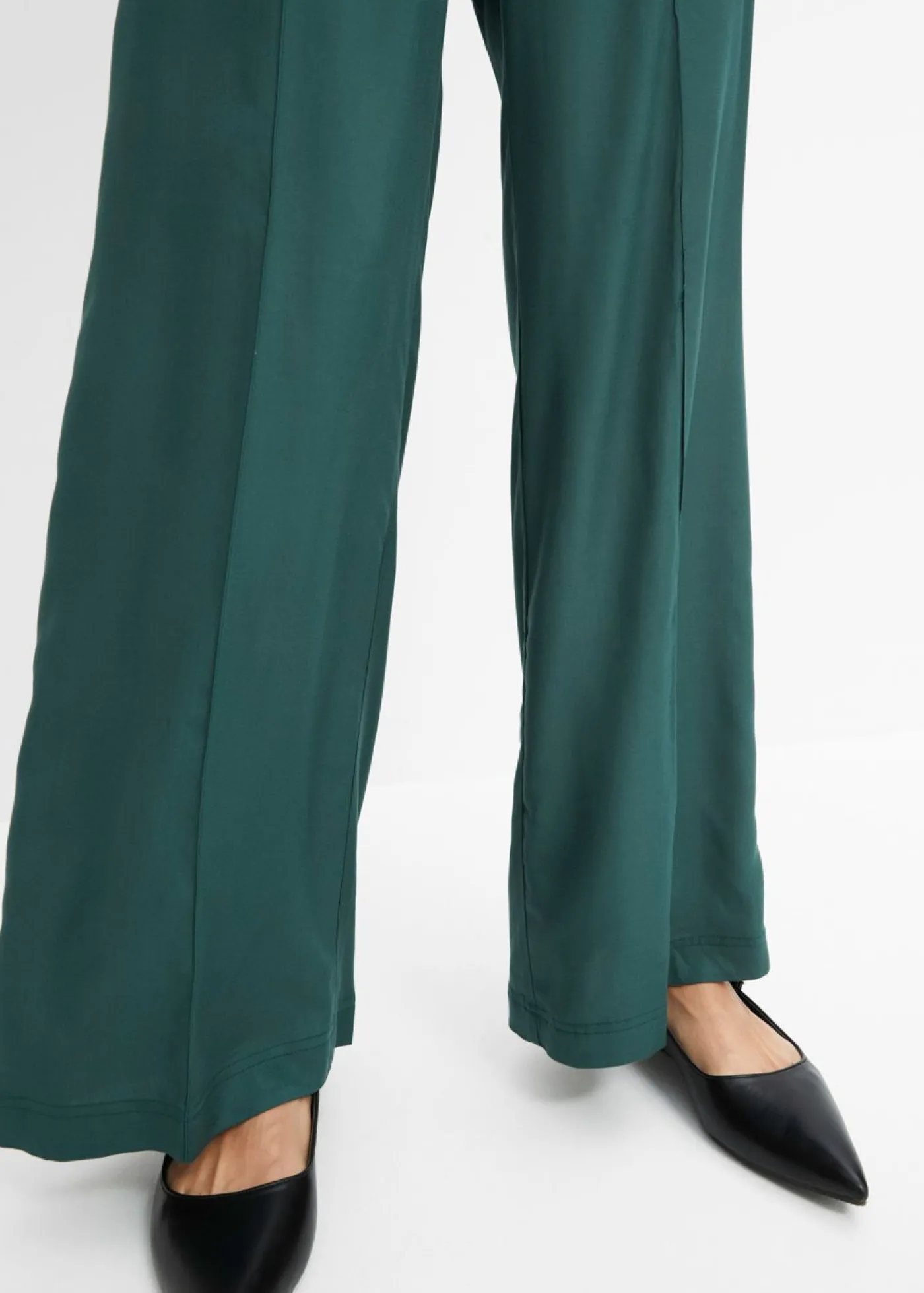 Best Pantalones slip-on de crepé de viscosa fluido Mujer Pantalones