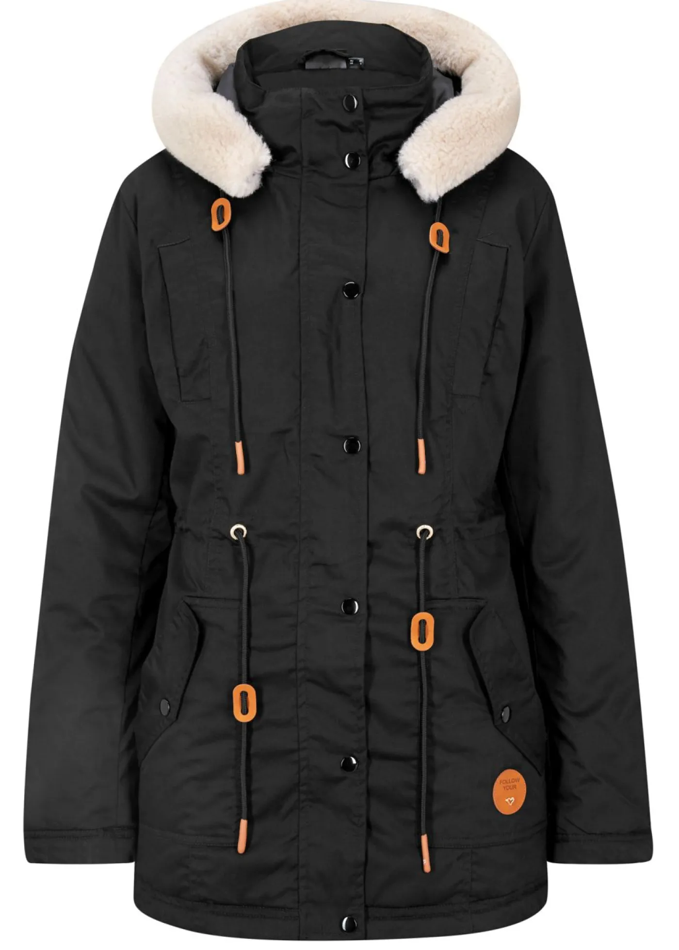 Parka acolchada con ribete de pelo sintético Mujer Chaquetas Y Abrigos