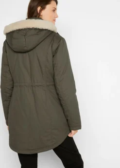 Hot Parka acolchada con ribete de pelo sintético Mujer Chaquetas Y Abrigos