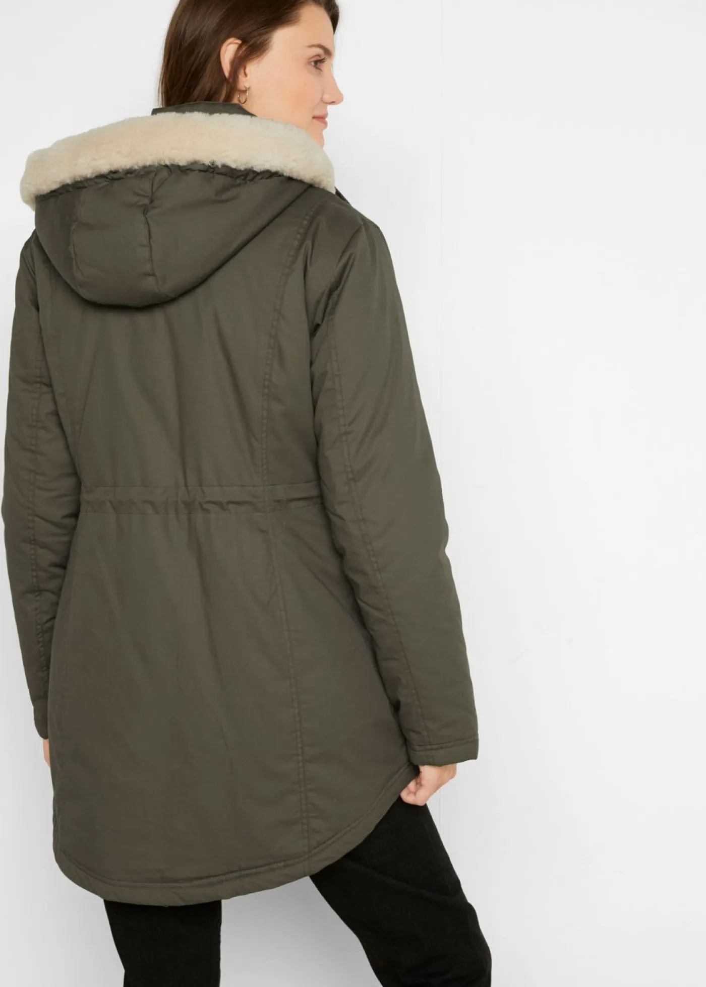 Hot Parka acolchada con ribete de pelo sintético Mujer Chaquetas Y Abrigos