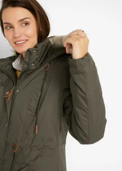 Hot Parka acolchada con ribete de pelo sintético Mujer Chaquetas Y Abrigos