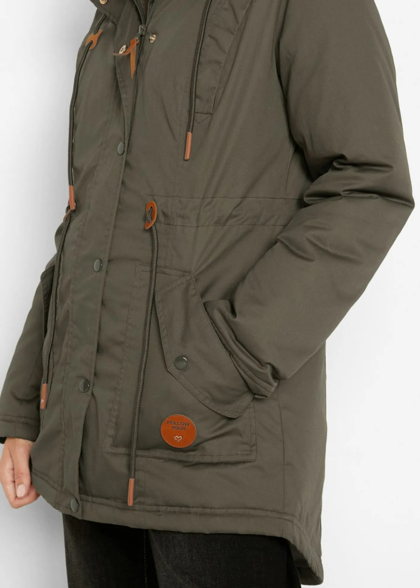 Hot Parka acolchada con ribete de pelo sintético Mujer Chaquetas Y Abrigos